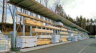 cantilever racking with roof